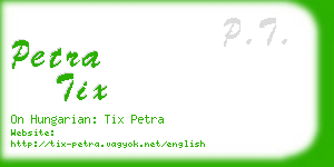 petra tix business card